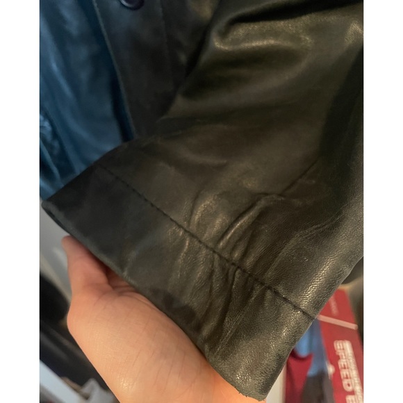 Men’s Long Leather Jacket - Picture 8 of 10